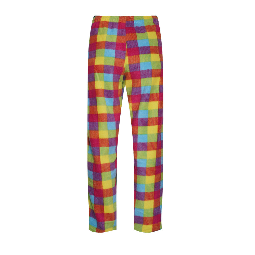 Unisex Fuzzy Warm Plaid Fleece Pajama Pants