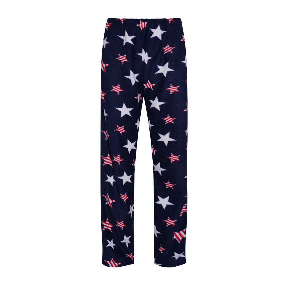 Unisex Fuzzy Warm Fleece Pajama Pants Pattern