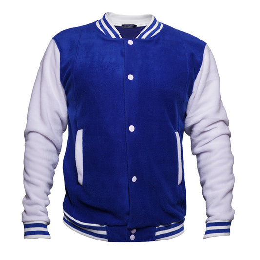 Mens Fuzzy Baseball Jacket