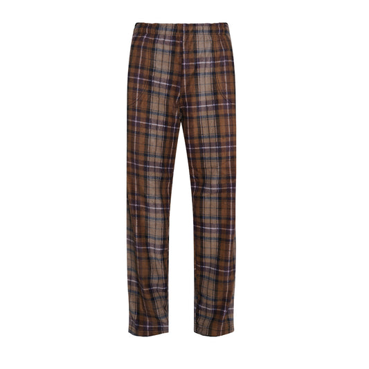 Unisex Fuzzy Warm Plaid Fleece Pajama Pants